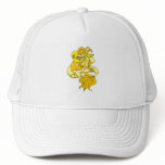 Yellow asian dragon hats