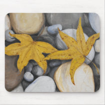 Yellow Autumn Leaves Nature Mousepad mousepads