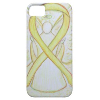 Yellow Awareness Ribbon Angel Custom iPhone Case iPhone 5 Covers