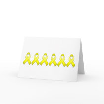 Yellow Awareness Ribbon Card