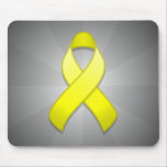 Yellow Awareness Ribbon Mousepad