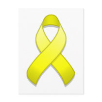 Yellow Awareness Ribbon Postcard