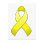 Yellow Awareness Ribbon Postcard