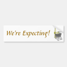 Yellow Baby Bassinet Bumper Sticker