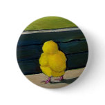 Yellow Baby Chick: Oil Painting Pin
