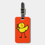 yellow baby chick travel bag tags