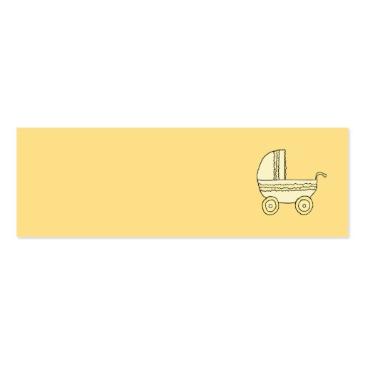 Yellow Baby Pram. Business Card (front side)