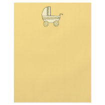 Yellow Baby Pram. Flyers