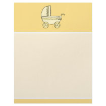 Yellow Baby Pram. Letterhead