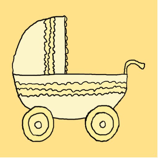 Yellow Baby Pram. Photo Sculptures