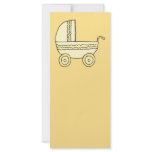 Yellow Baby Pram. Rack Cards