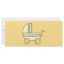 Yellow Baby Pram. Full Color Rack Card