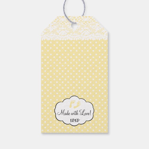 Yellow Baby Shower Guest Favor- Thank You Pack Of Gift Tags