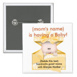 Yellow Baby Shower Name pins