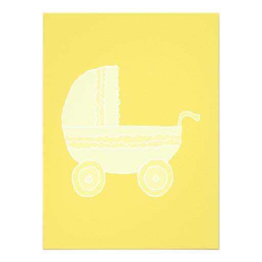 Yellow Baby Stroller. Announcements