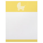 Yellow Baby Stroller. Custom Letterhead