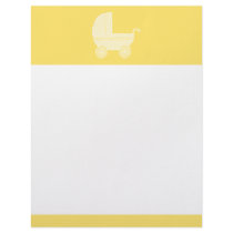 Yellow Baby Stroller. Custom Letterhead