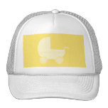Yellow Baby Stroller. Mesh Hats
