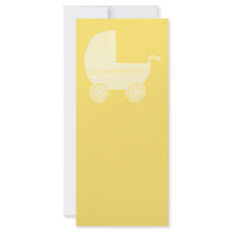 Yellow Baby Stroller. Custom Rack Card