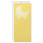 Yellow Baby Stroller. Custom Rack Card
