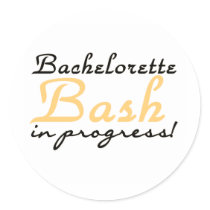 Yellow Bachelorette Bash Sticker