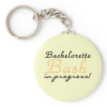Yellow Bachelorette Bash Tshirts and Gifts Key Chain