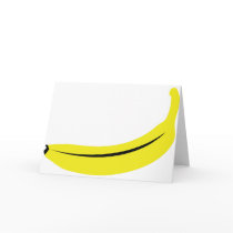 yellow banana fruit greeting cards