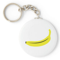 yellow banana fruit keychains
