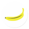 yellow banana fruit stickers