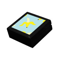 Yellow Banana Pattern Keepsake Boxes