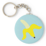 Yellow Banana Pattern Key Chain
