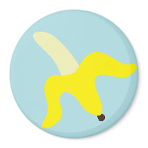 Yellow Banana Pattern Fridge Magnets