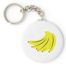 yellow bananas fruits key chains