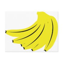 yellow bananas fruits postcards
