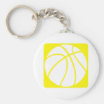 Yellow basketball keychains