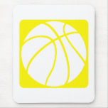 Yellow basketball mouse pads