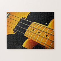 Yellow Bass Guitar Jigsaw Puzzles