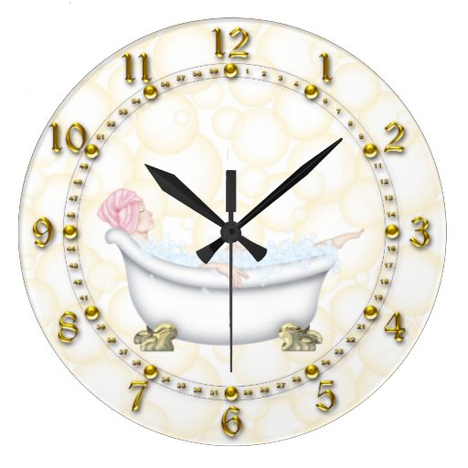 yellow bathroom bubbles wall clocks zazzle yellow bathroom bubbles wall clocks zazzle