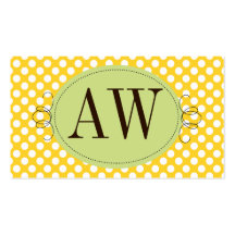 Yellow Bedotted Business Card Template