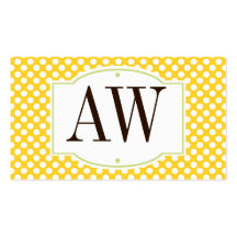 Yellow Bedotted Business Card Template