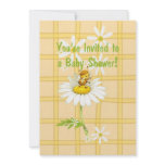 Yellow Bee Baby Shower Invitation