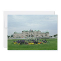 yellow Belvedere Palace, Vienna, Austria flowers Personalized Invitations
