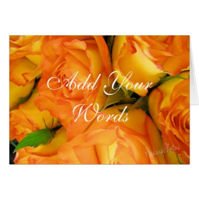 Yellow Bi-color Roses-customize Card by MakaraPhotos