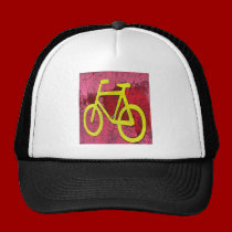 Yellow bicycle hats