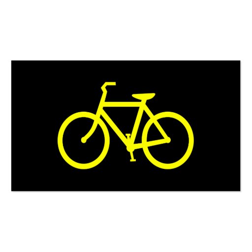 Yellow  Bike Business Cards (front side)
