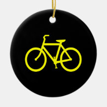Yellow  Bike Ornament