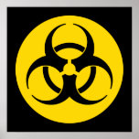 Yellow Biohazard Symbol Poster posters