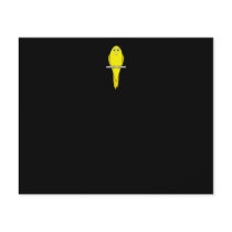 Yellow Bird. Canary. On Black. Personalized Flyer