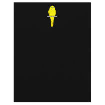 Yellow Bird. Canary. On Black. Custom Letterhead