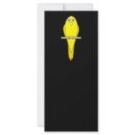Yellow Bird. Canary. On Black. Custom Rack Card